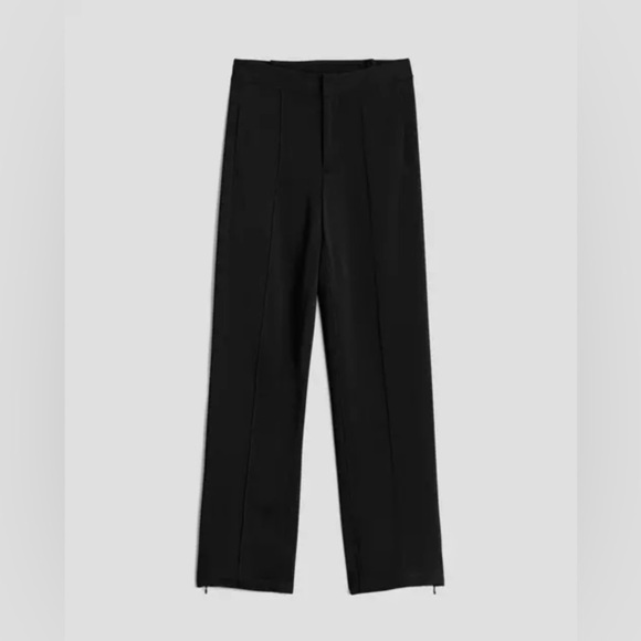 NWT Rag & Bone Cameron Crepe Dress Pant | Split Cuff Straight Leg | Sz 0 | Black - Picture 8 of 9